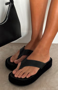 White Fox Juniper Sandals Black