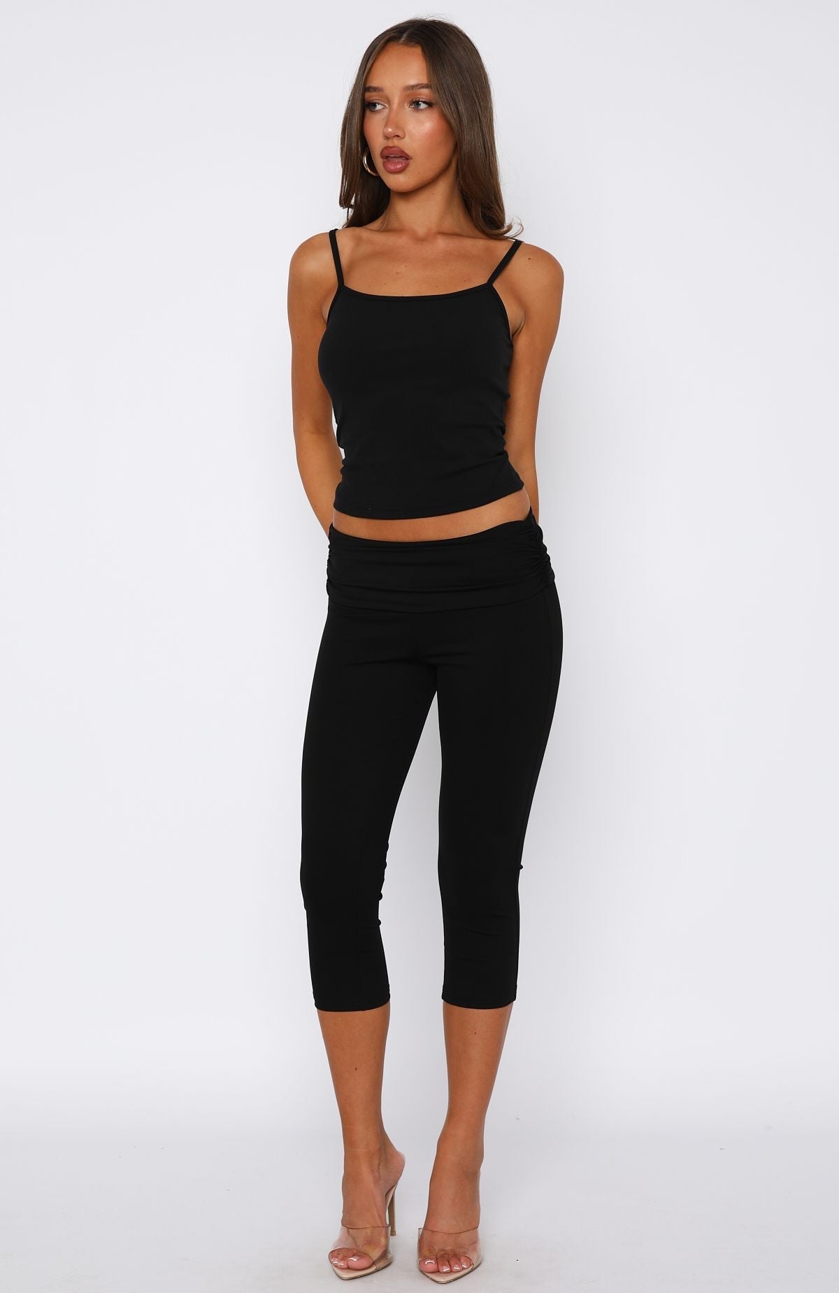 White Fox Dress For Success Capri Pants Black