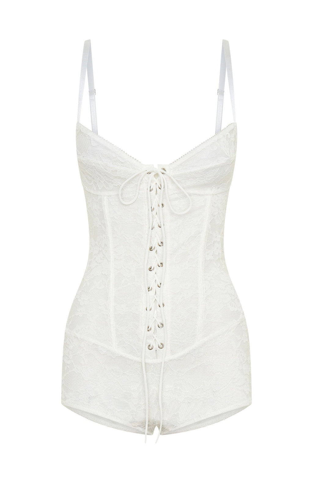 White Fox Stepped Out Playsuit White