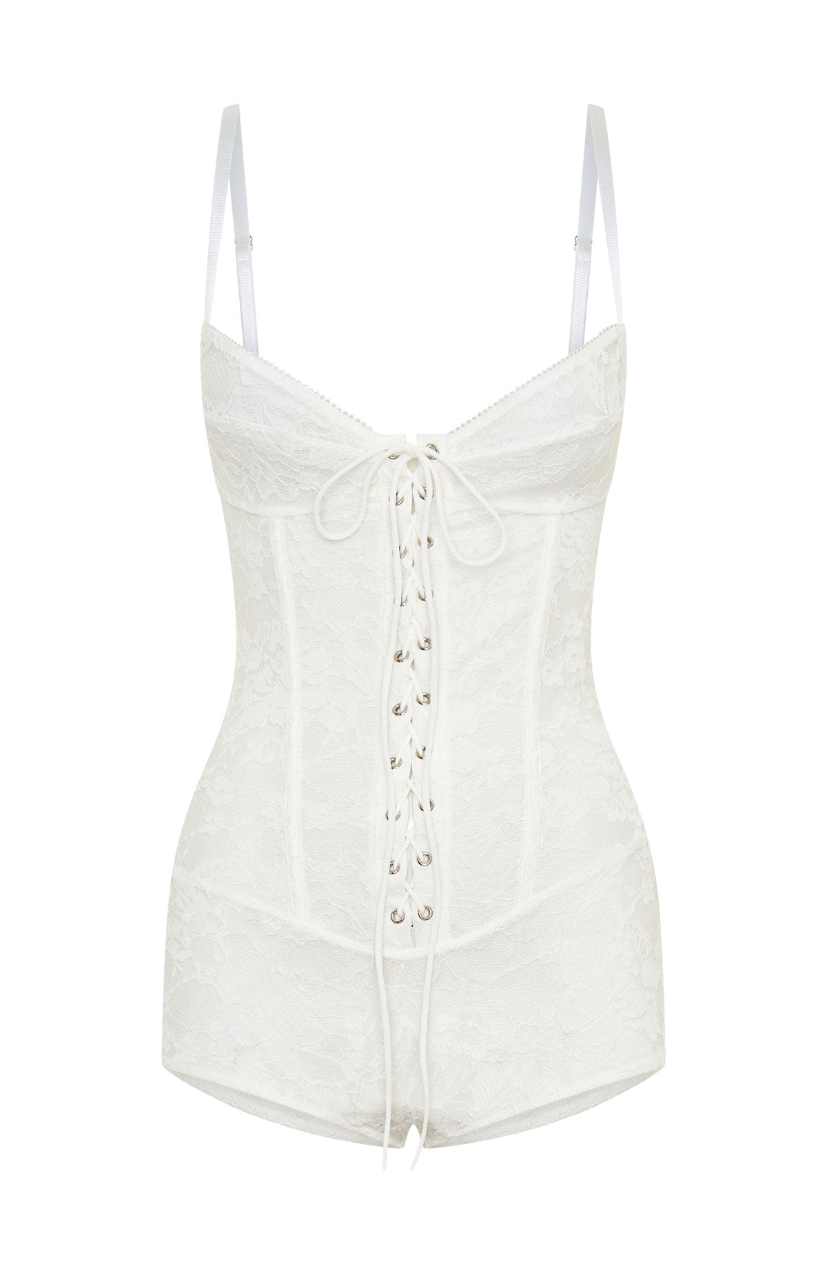 White Fox Stepped Out Playsuit White