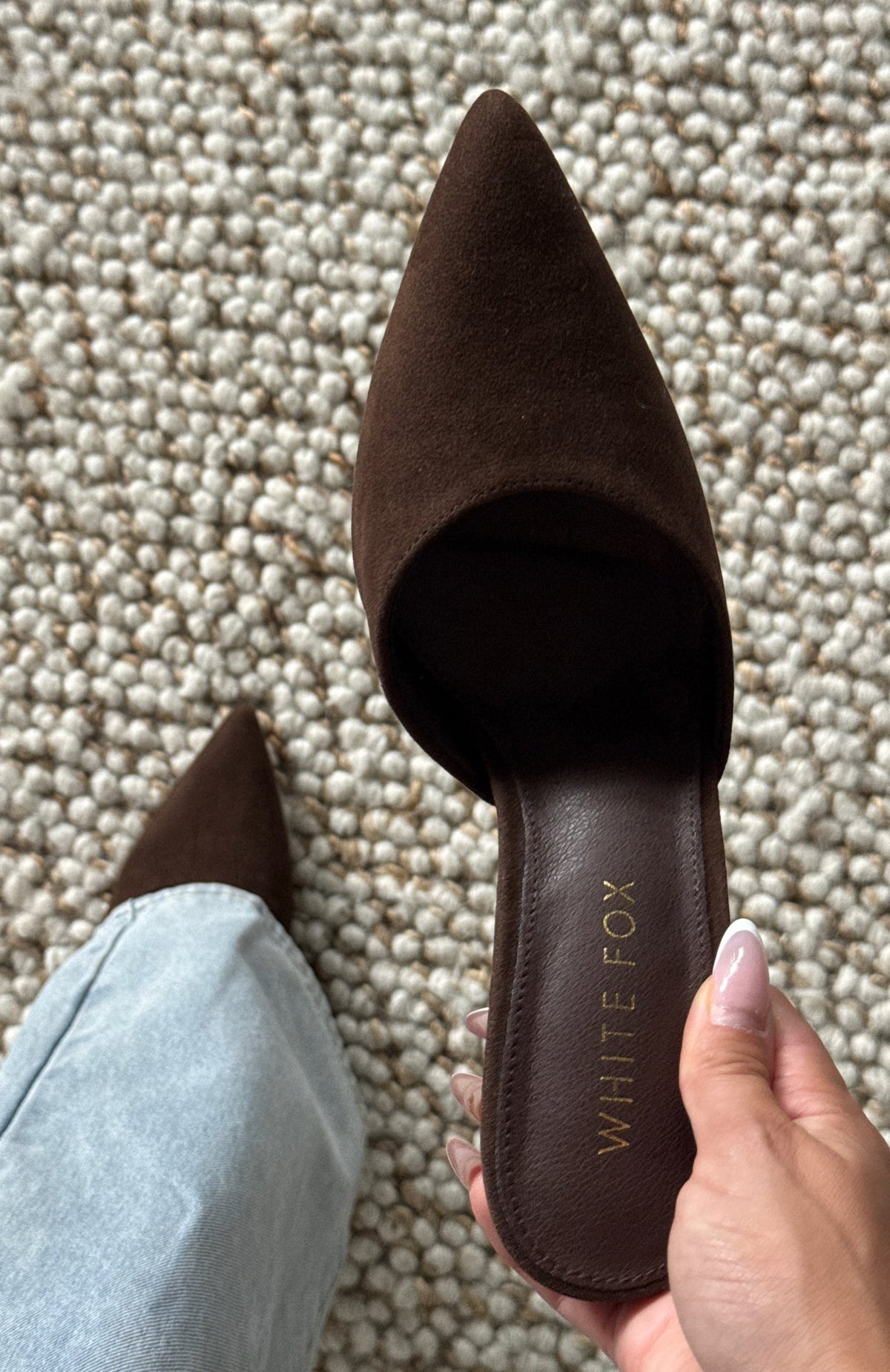 White Fox Cyrilla Mules Chocolate