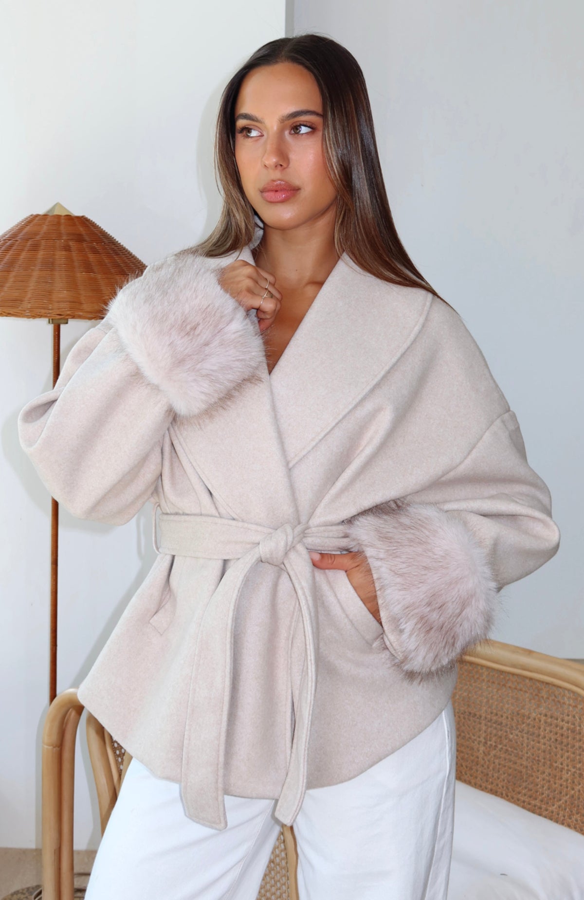 White Fox All My Friends Jacket Beige