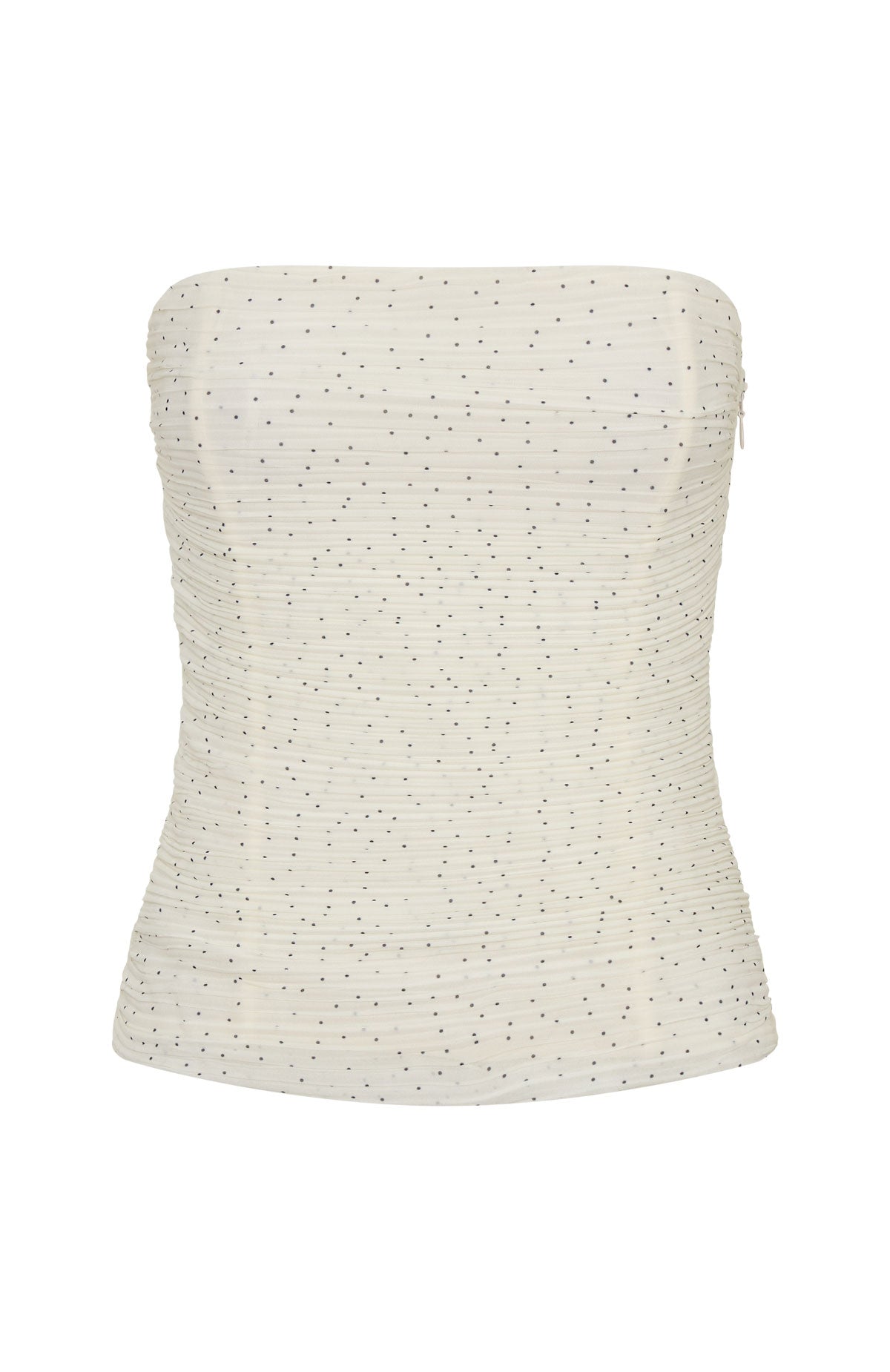 White Fox Camp Crush Strapless Bustier Cream/Black Polka Dot