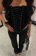 White Fox Effortlessly Chic Strapless Bustier Black