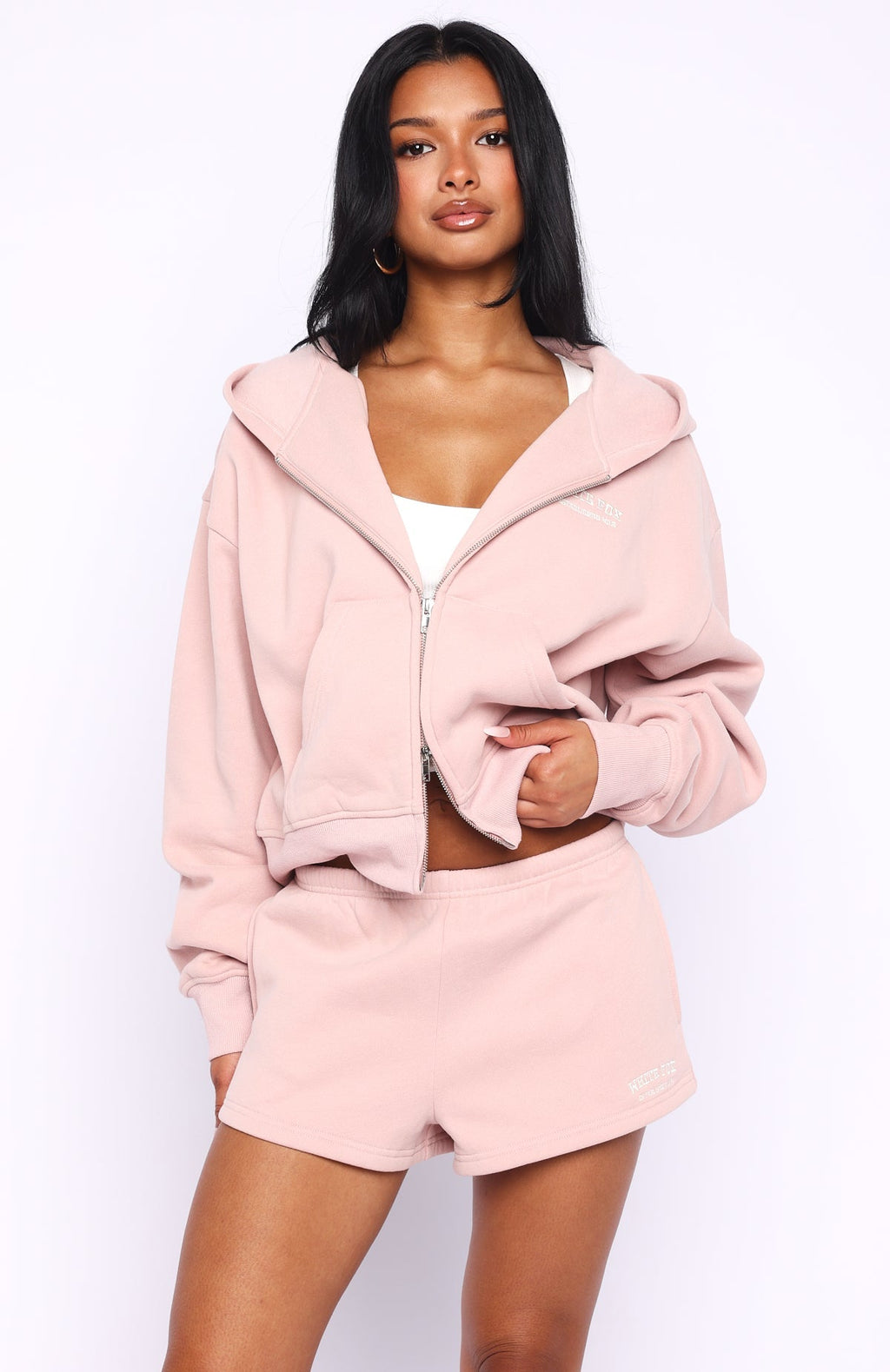 White Fox Can't Miss It Lounge Shorts Dusty Pink