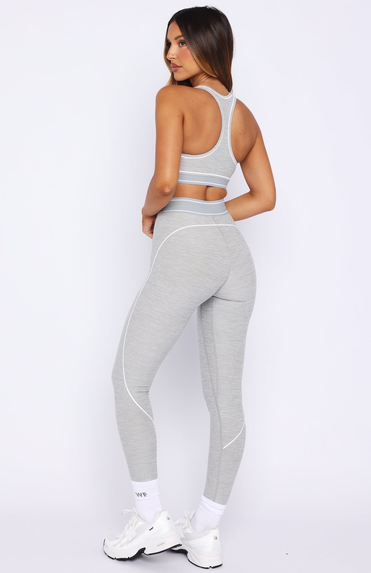White Fox Challenge Leggings Grey Marle