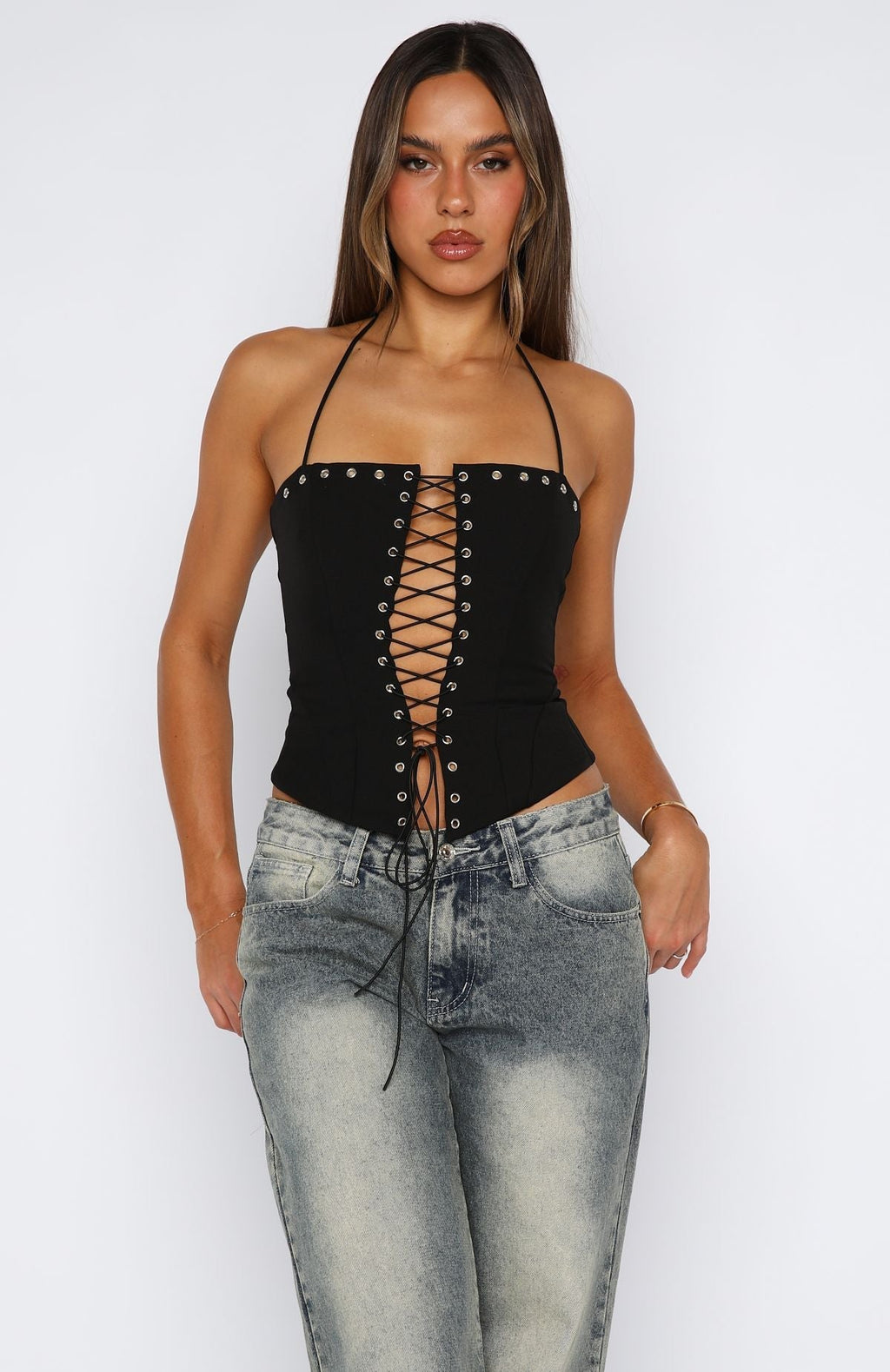 White Fox Make You My Lover Bustier Black