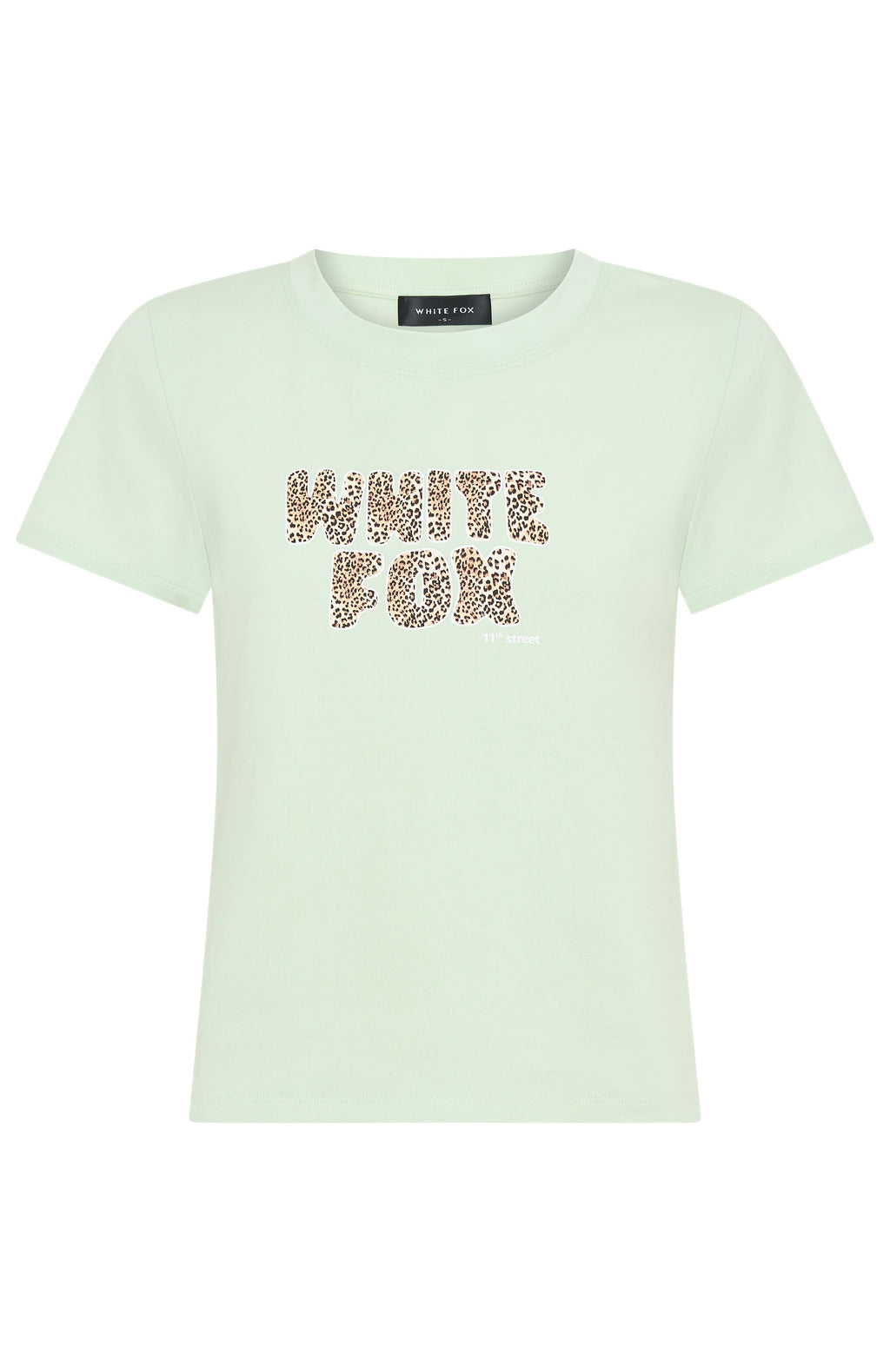 White Fox 11th Street She's So Lucky Relaxed Baby Tee Iced Matcha