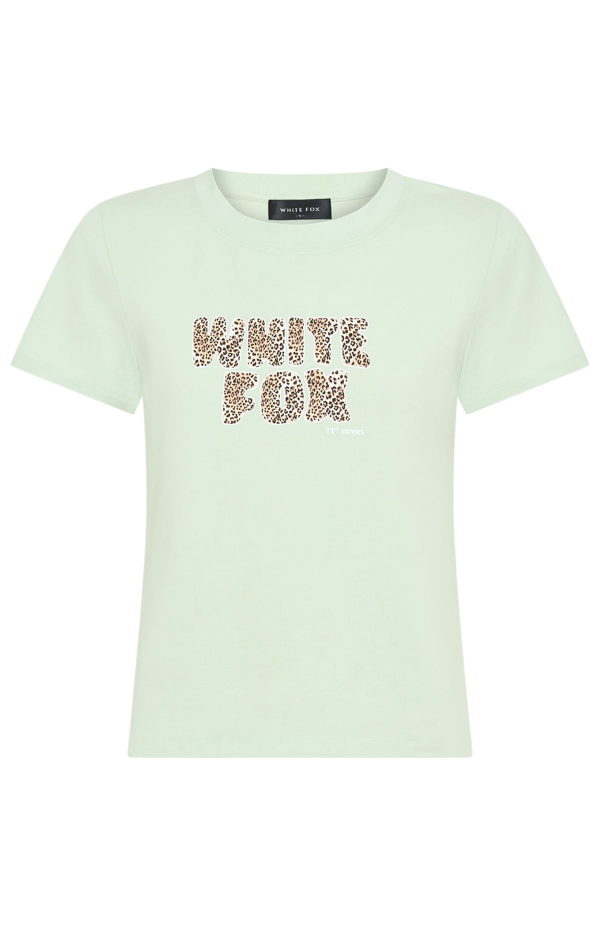 White Fox 11th Street She's So Lucky Relaxed Baby Tee Iced Matcha