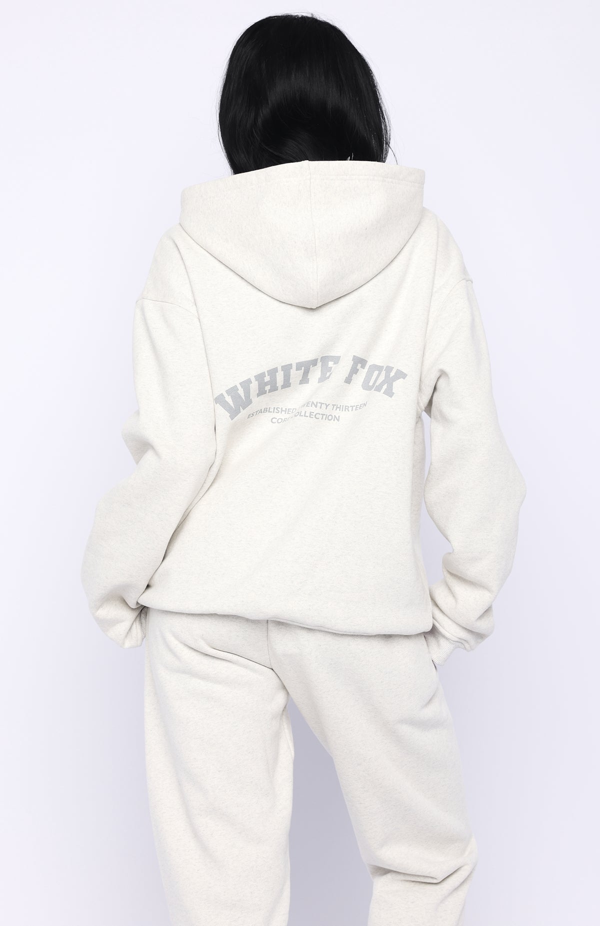 White Fox It's Your Chance Oversized Hoodie Grey Marle