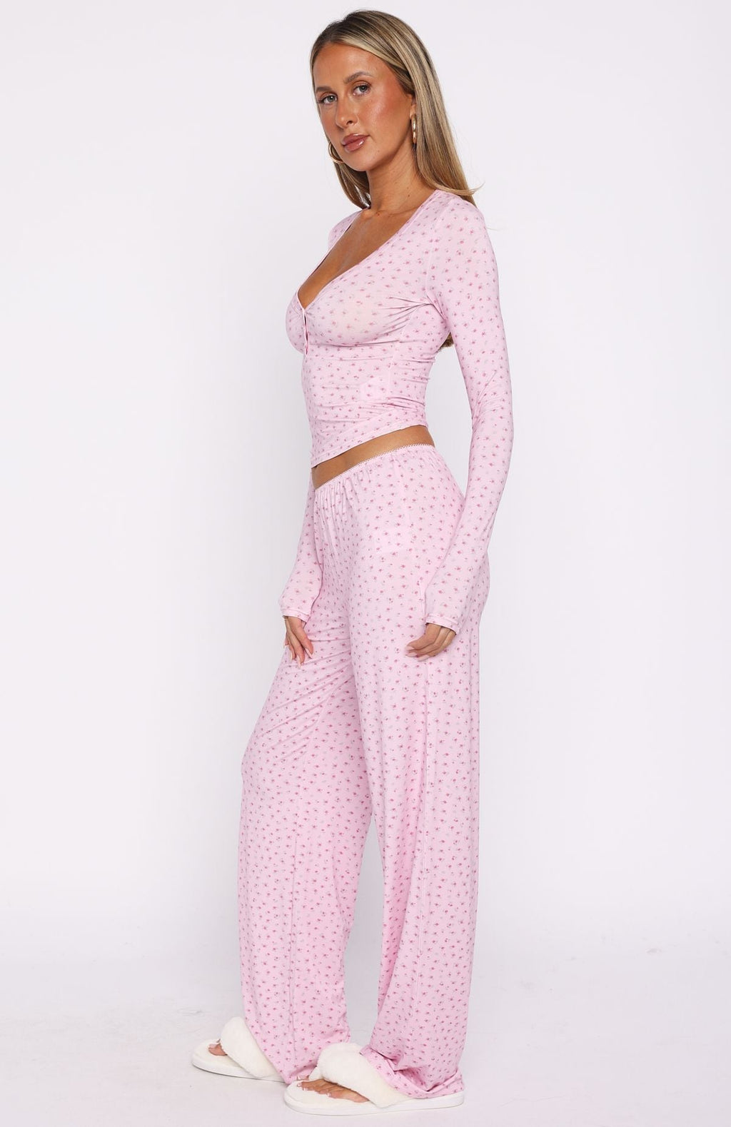 White Fox Dreamy Pyjama Pants Sugar Blossom