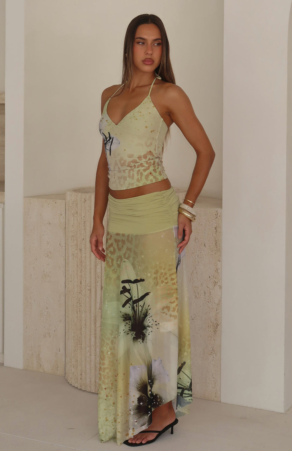 White Fox Sundrenched Days Maxi Skirt Tropical Nectar