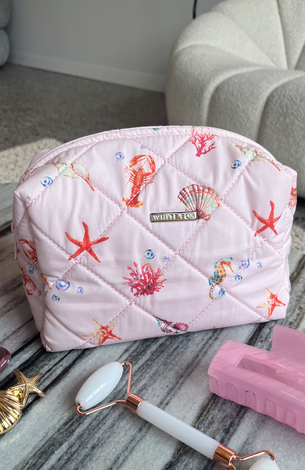 White Fox Getting Ready Cosmetic Bag Sea Dreams