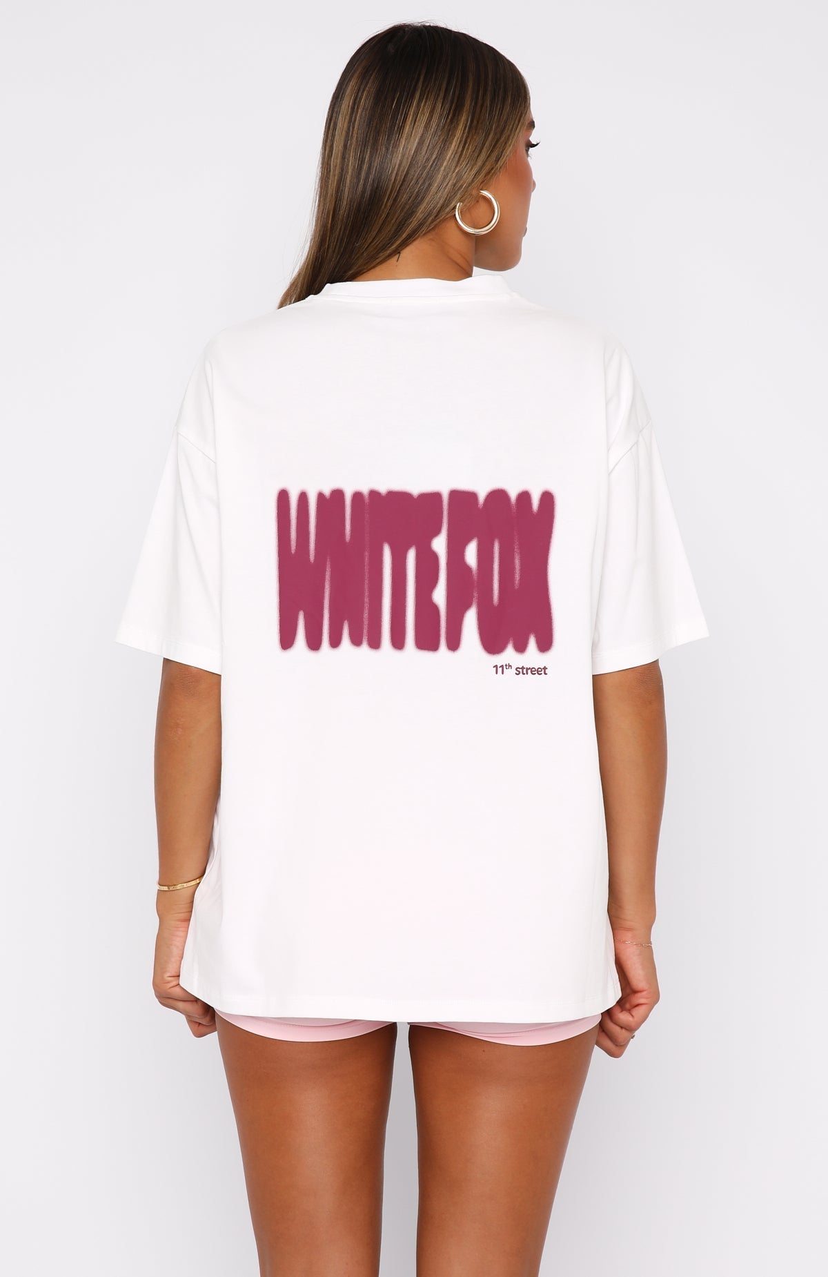 White Fox 11th Street New York Or Nowhere Oversized Tee Berry Blast