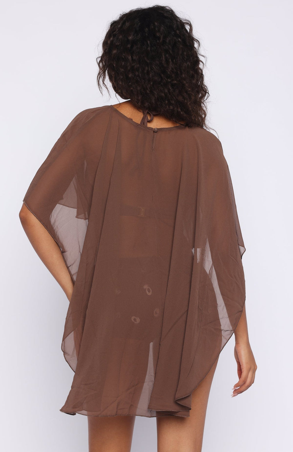 White Fox Cloudline Poncho Top Toasted Coconut