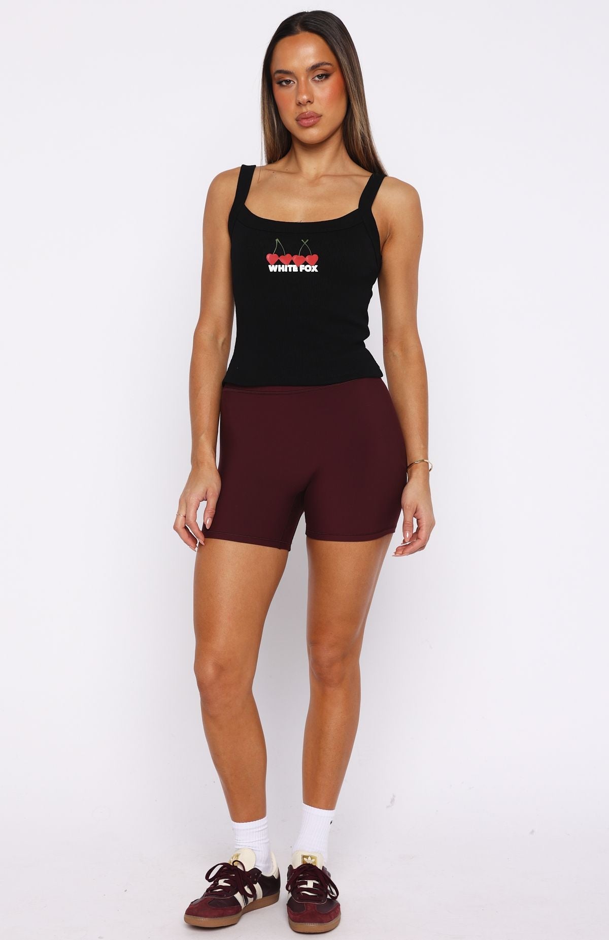 White Fox Club 14 Taylah Singlet Top Black