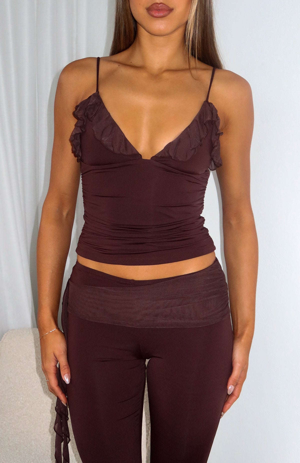White Fox Midnight Tango Top Chocolate