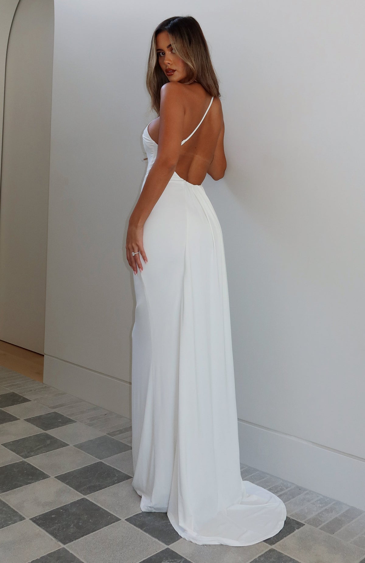 White Fox Our Love Story Maxi Dress Off White