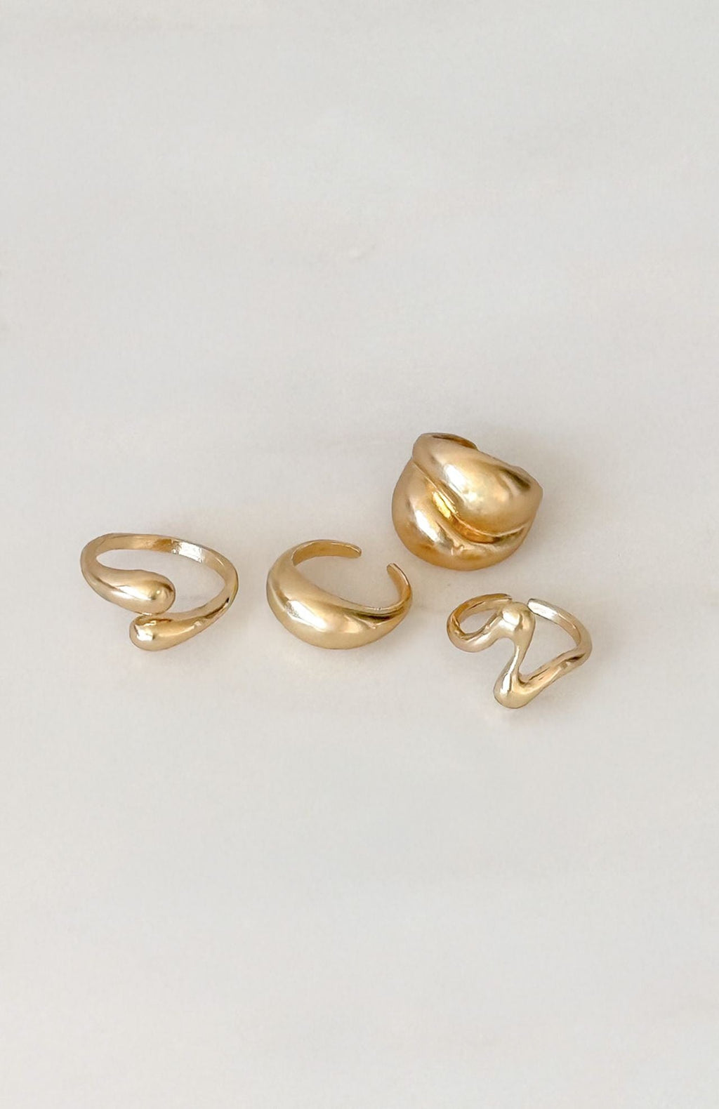 White Fox Zyaire Ring Set Gold