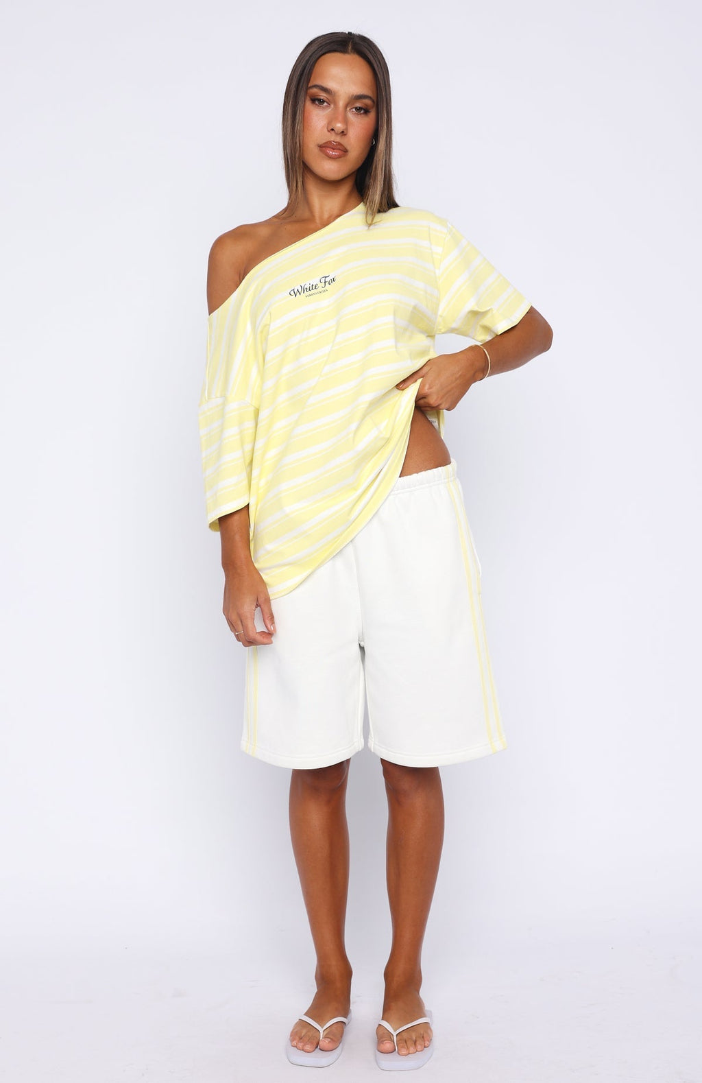 White Fox Verano Sixteen Alba Track Shorts White