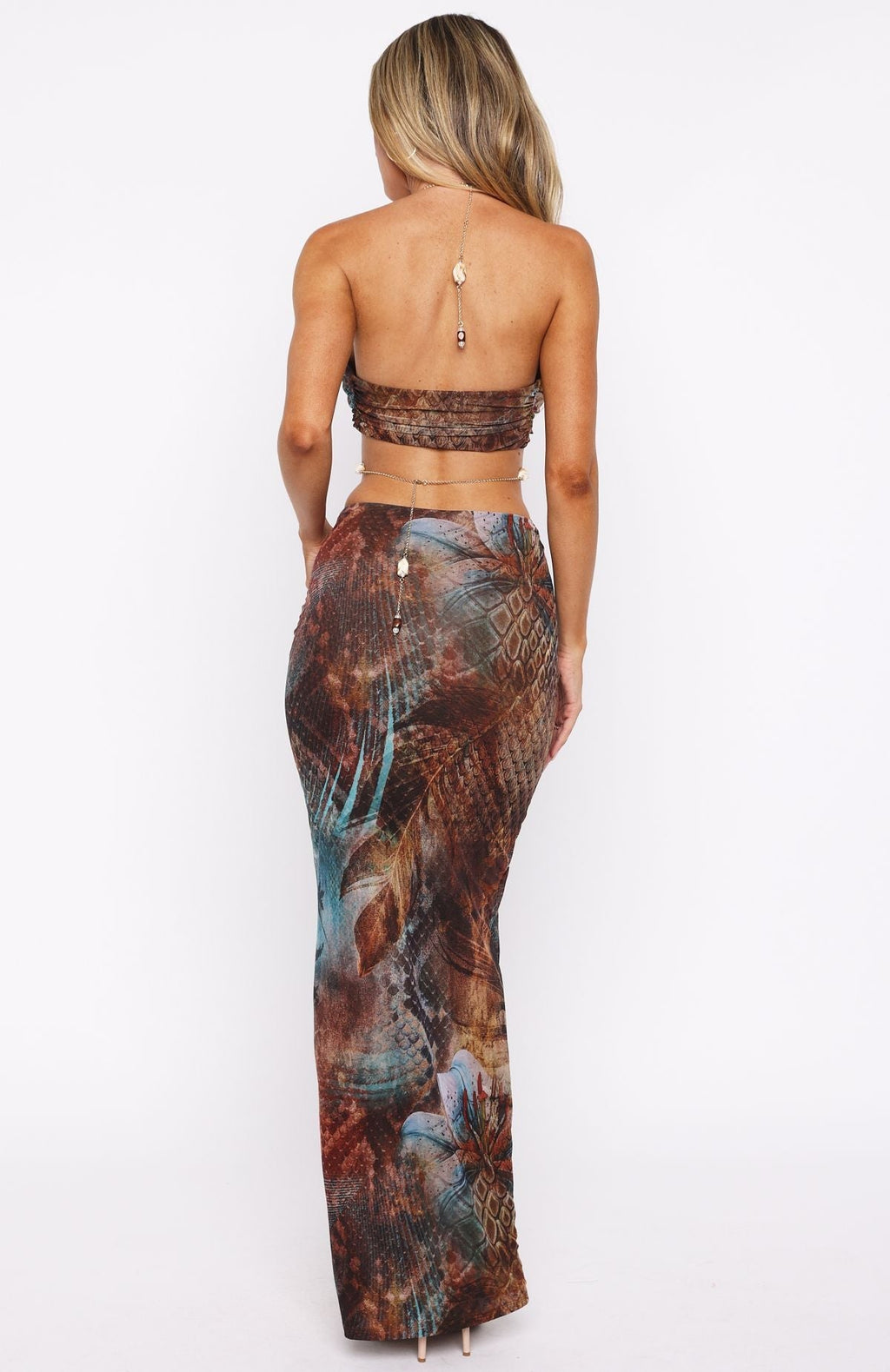 White Fox The Empress Maxi Dress Ophidian Feather
