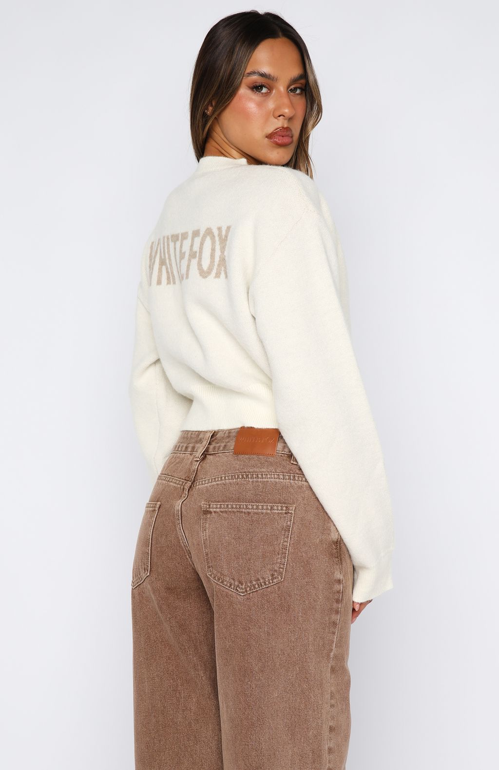 White Fox Can't Help Falling Knit Sweater White