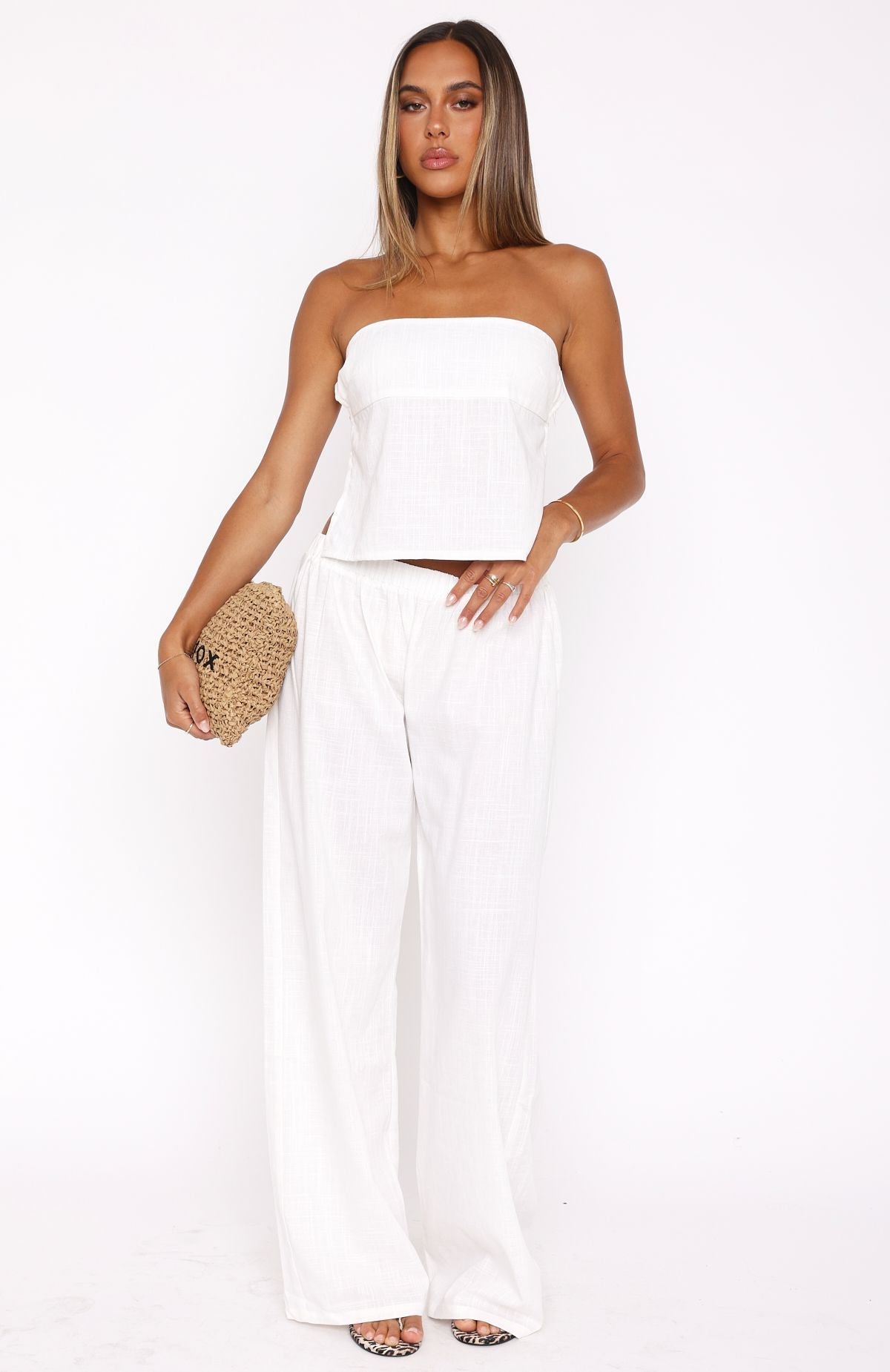 White Fox I Knew You'd Leave Pants White