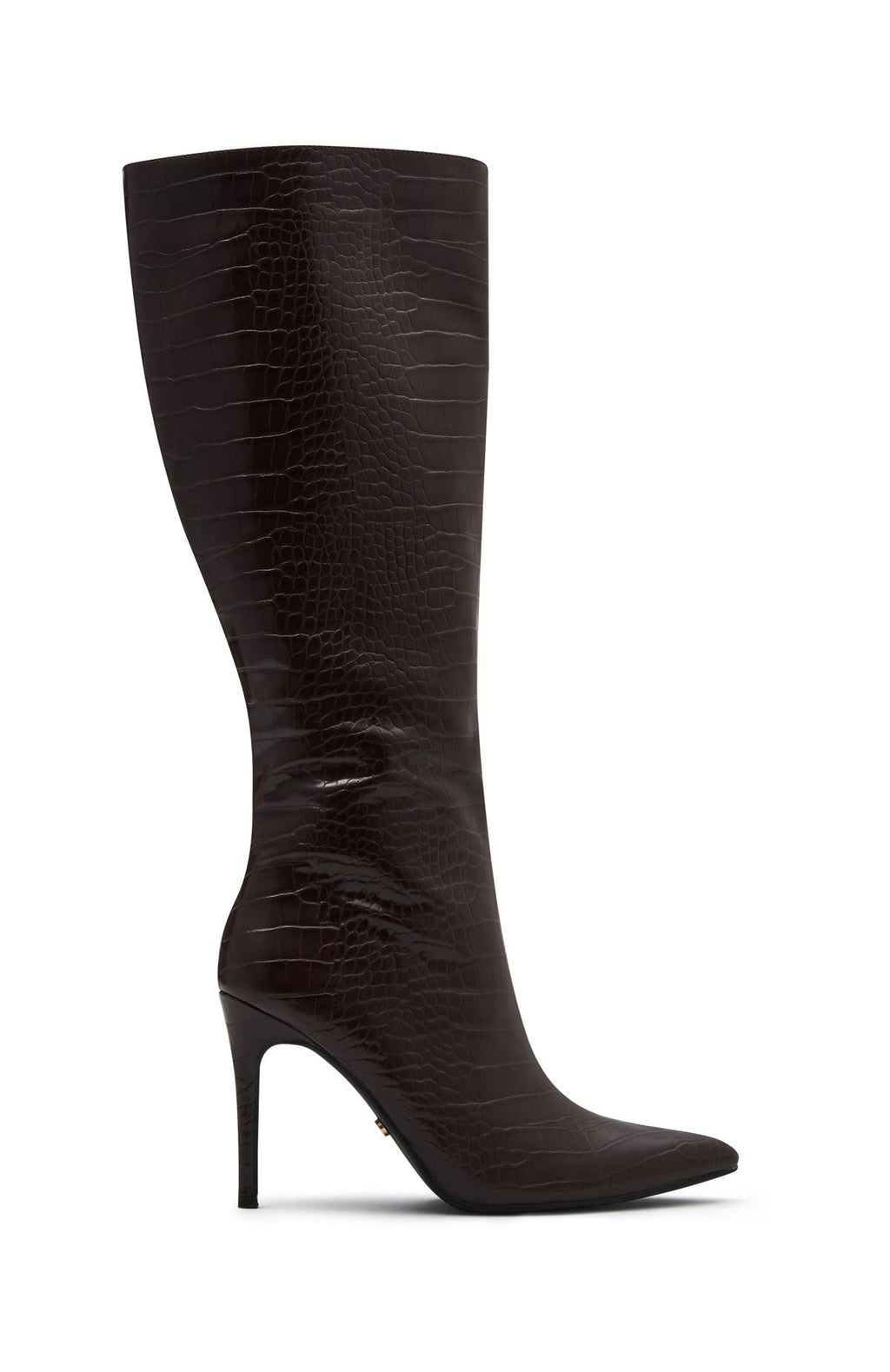 White Fox Ziggy Knee High Boots Chocolate Croc