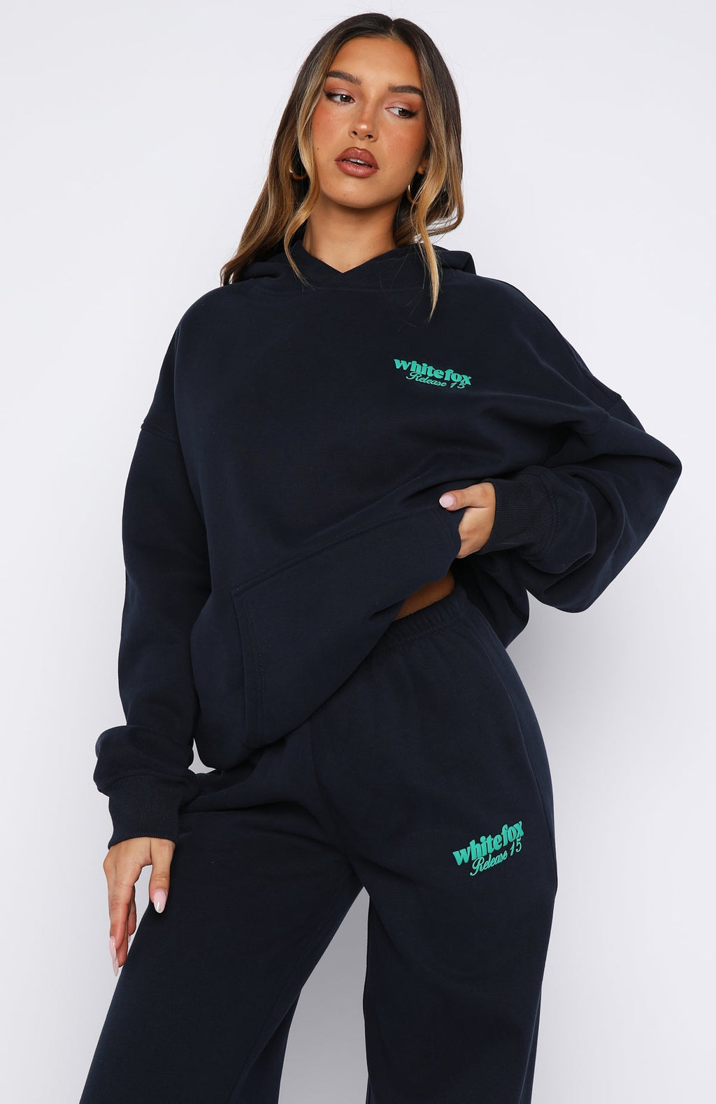 White Fox Release 15 Kiana Oversized Hoodie Navy