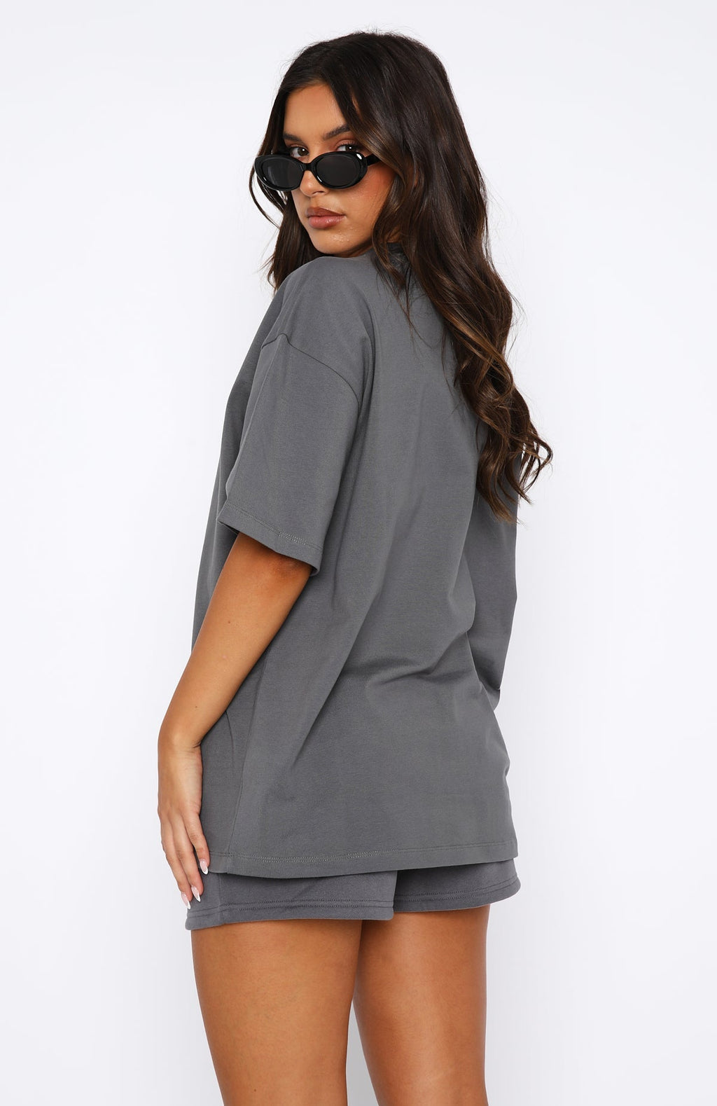 White Fox Offstage Oversized Tee Volcanic