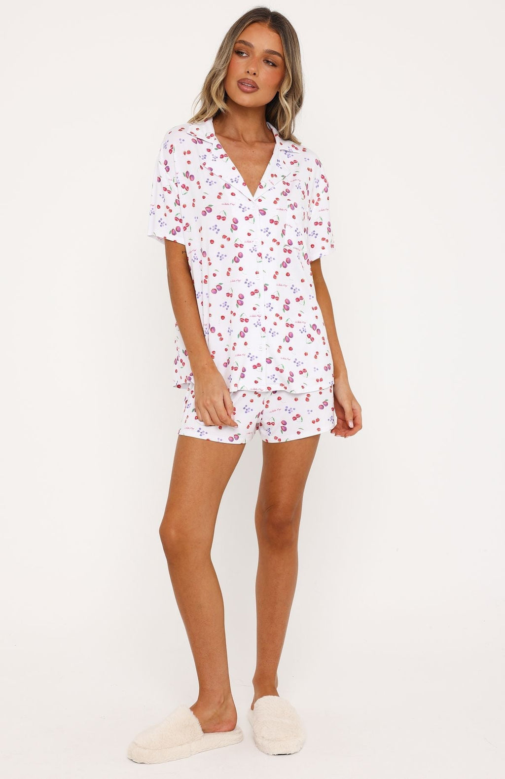 White Fox Dreamscape Printed Pyjama Set White Berries
