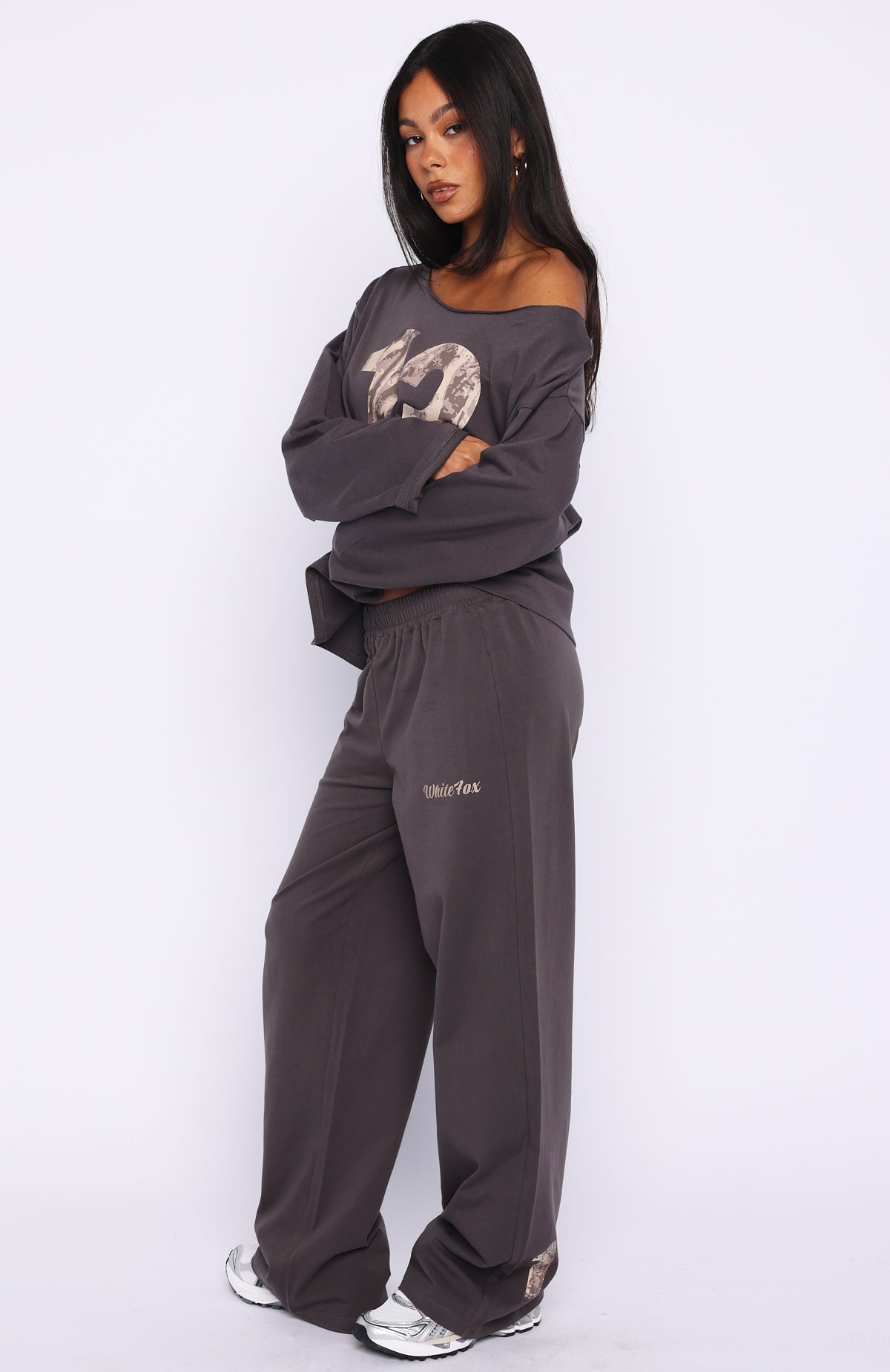 White Fox All A Dream Track Pants Charcoal