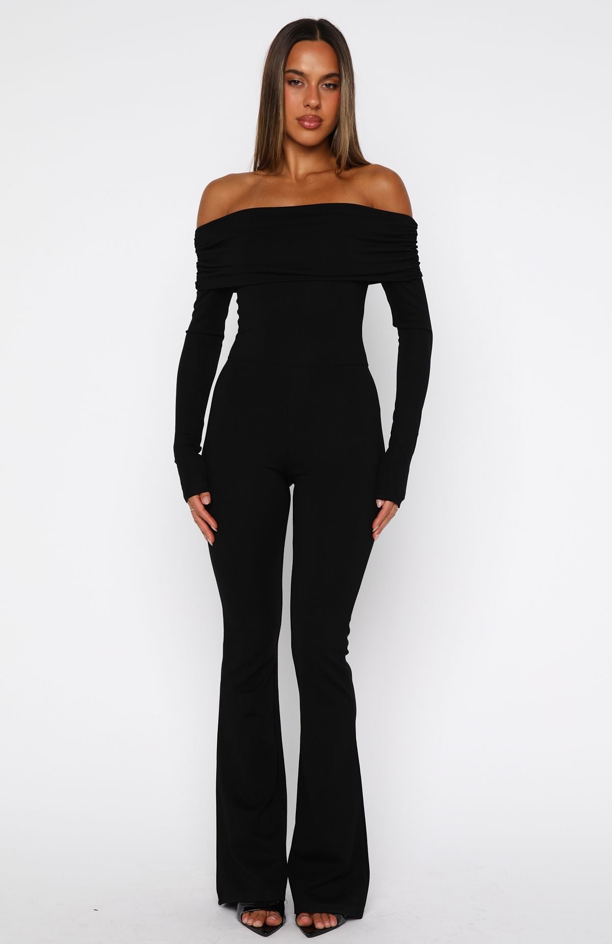 White Fox For The Girls Long Sleeve Jumpsuit Black