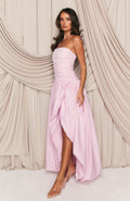 White Fox Keep My Promise Strapless Maxi Dress Pink