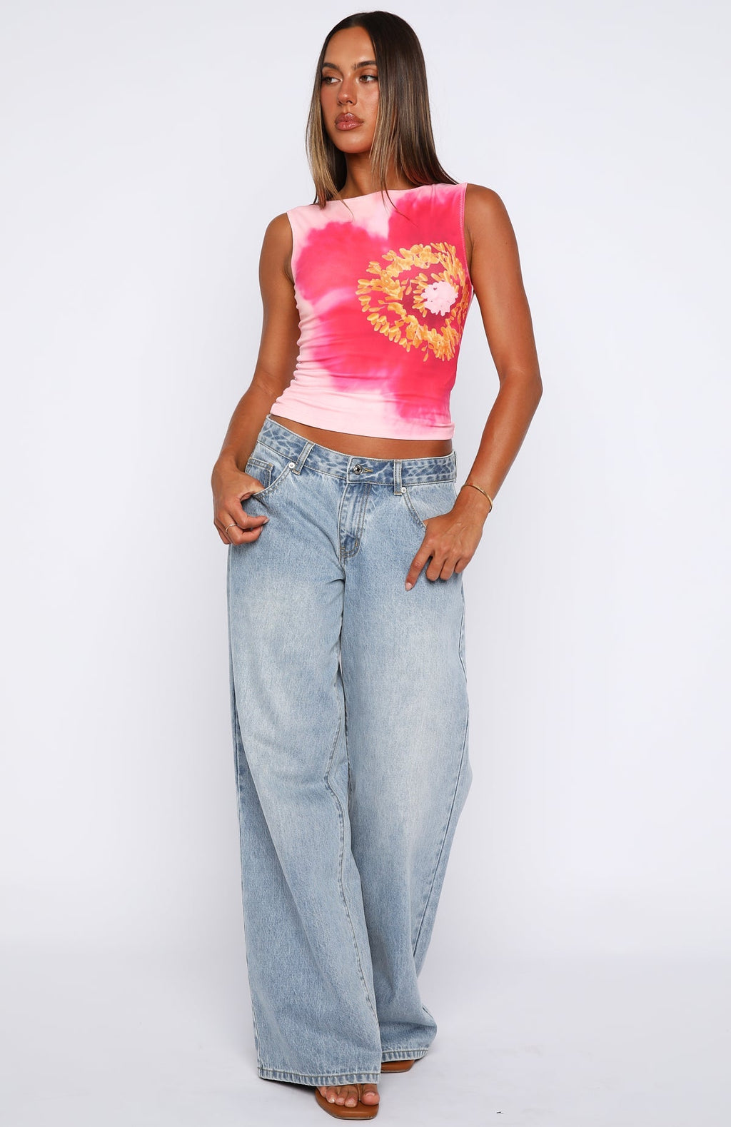 White Fox Sundance Tank Top Sugarbud Bloom