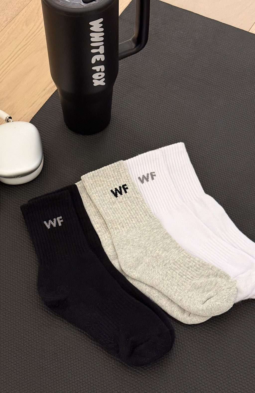 White Fox My Peace Socks Set Black/Grey/White