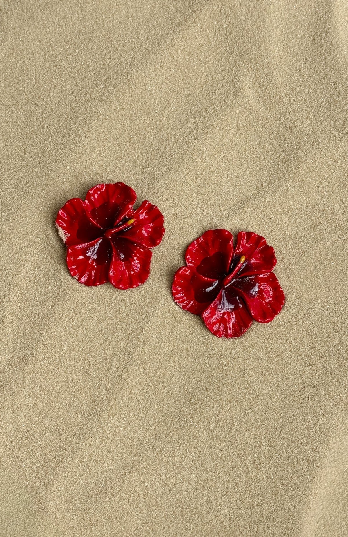 White Fox Lyndon Earrings Red