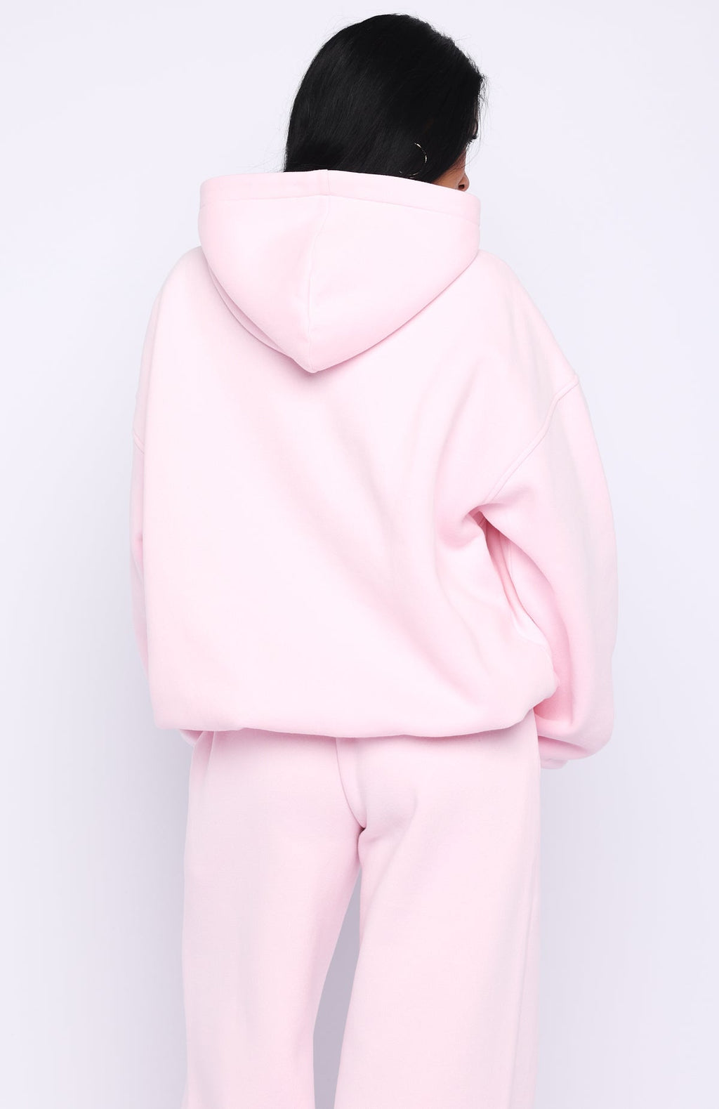 White Fox Vibe Too High Oversized Hoodie Pink