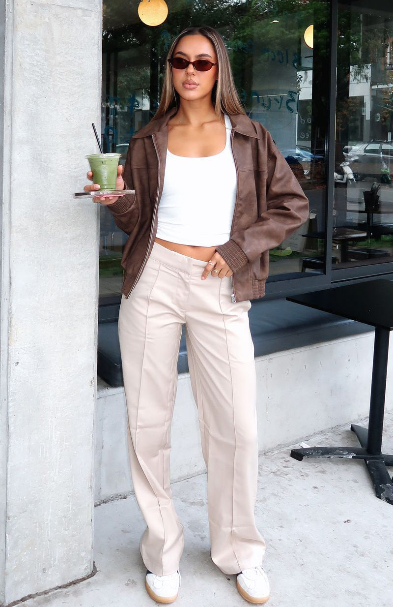 White Fox Keep It Cool Pants Beige