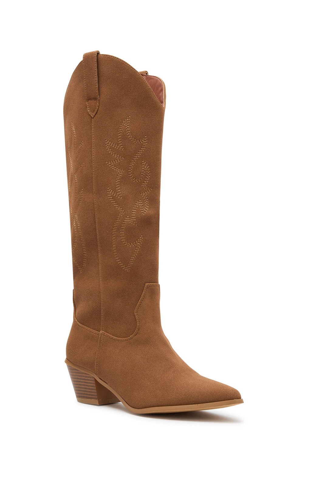 White Fox Elizabeth Cowboy Boots Camel