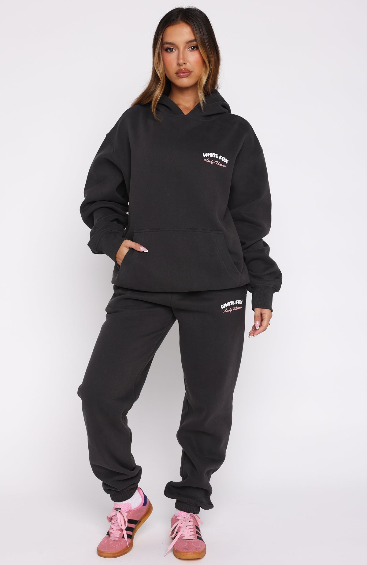 White Fox Lucky Thirteen Cheyenne Sweatpants Charcoal