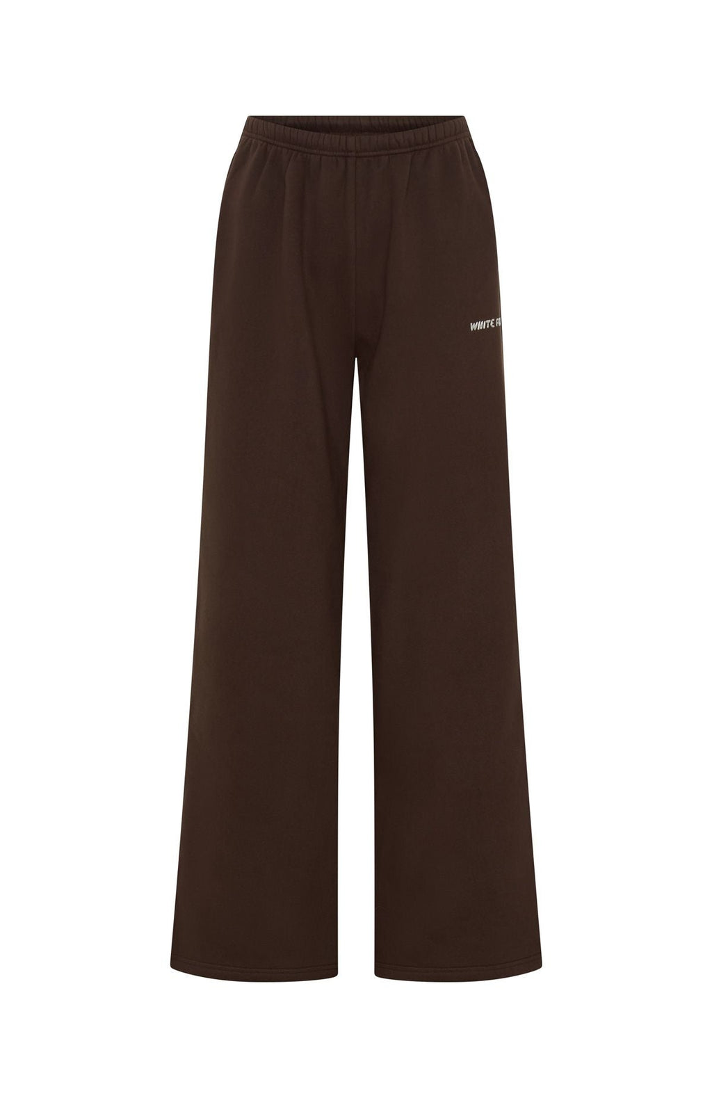 White Fox Test Drive Wide Leg Sweatpants Chocolate