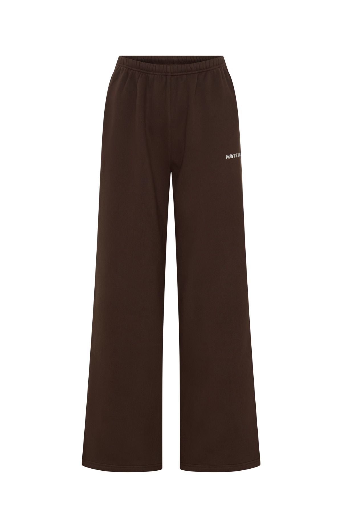 White Fox Test Drive Wide Leg Sweatpants Chocolate