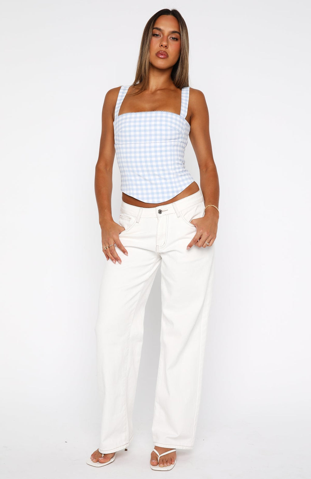 White Fox Crossed Your Mind Bustier Baby Blue