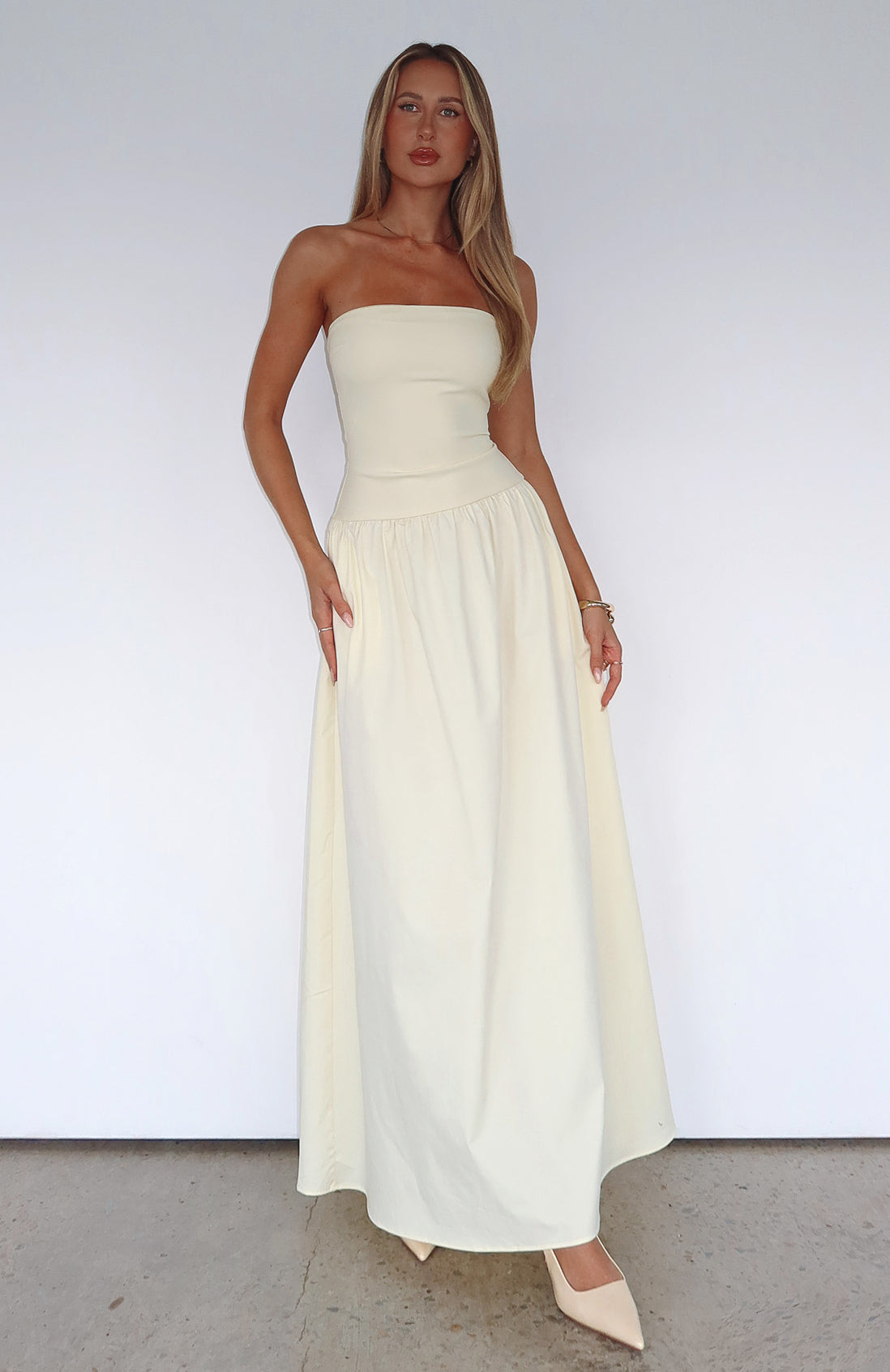 White Fox Take Back Maxi Dress Lemon