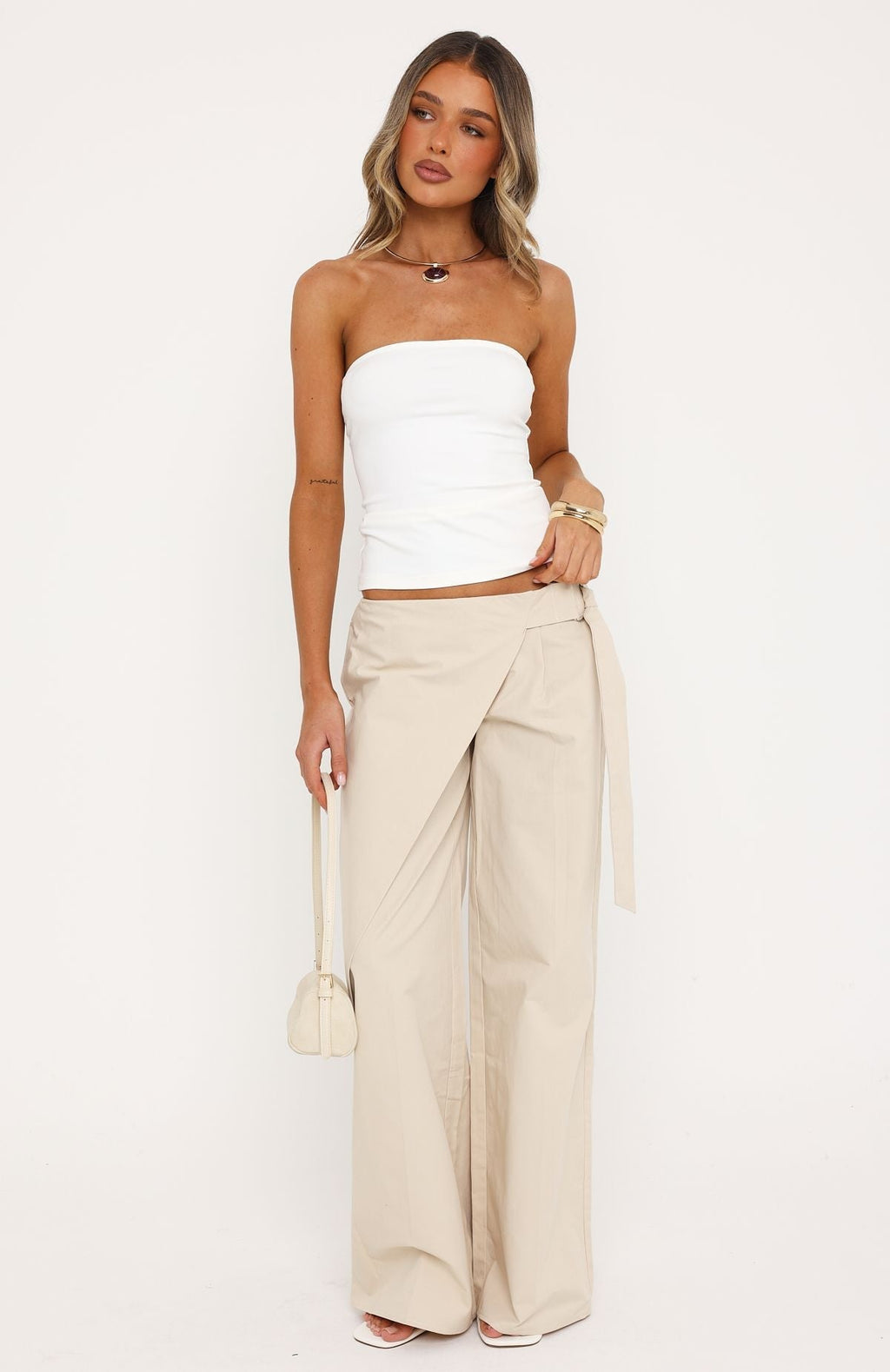 White Fox Suit Yourself Pants Beige