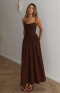 White Fox Sundrift Maxi Dress Chocolate
