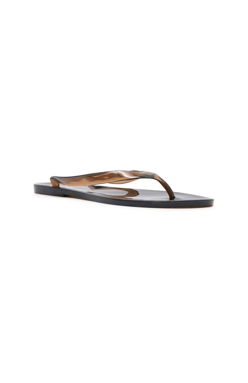 White Fox Dean Jelly Thong Sandals Chocolate