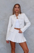 White Fox Ayla Denim Jacket Cream