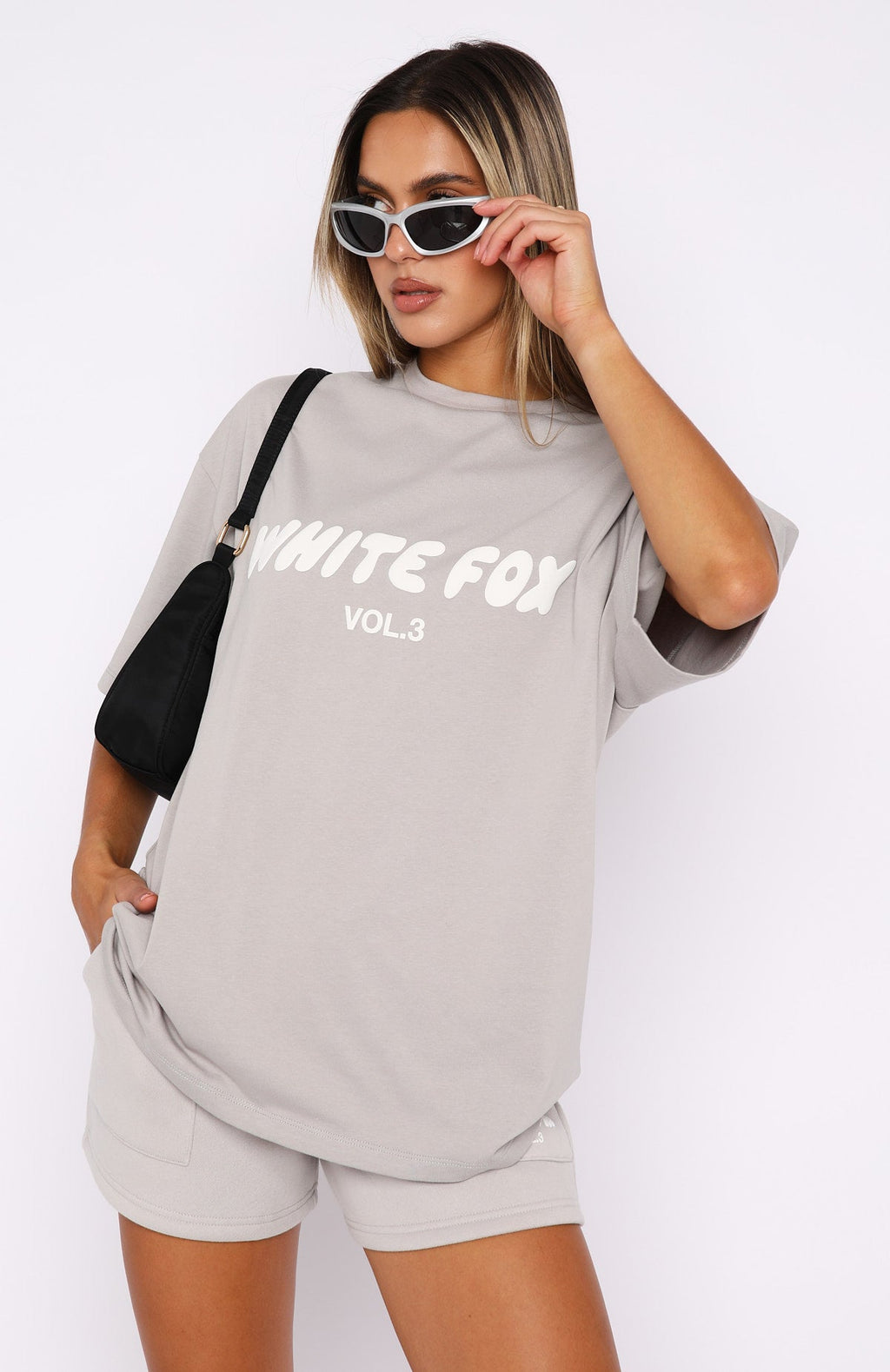 White Fox Offstage Oversized Tee Moon